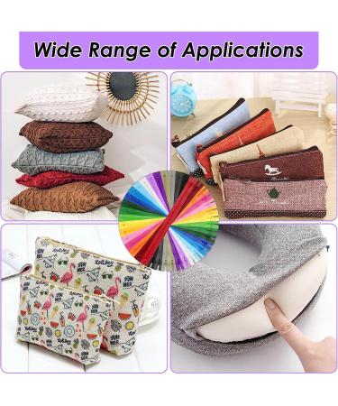 120pcs Assorted Nylon Zippers for Sewing - Bulk Zippers for Bags, Pouches, Pillow Covers & Crafts - Buy Online on GoSupps.com
