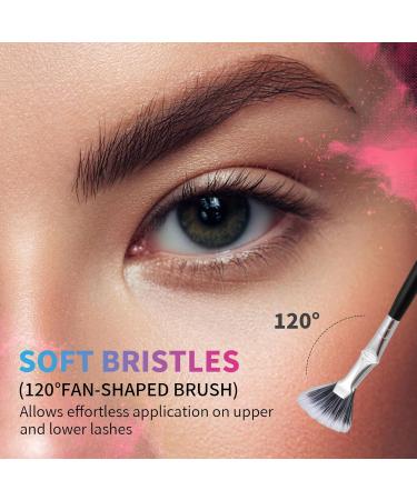 Buy Multifunctional Mascara Brushes for Eyelashes & Eyebrows - Angled Fan Shaped Eye Makeup Tools for Perfect Lash Separation - Buy Online on GoSupps.com