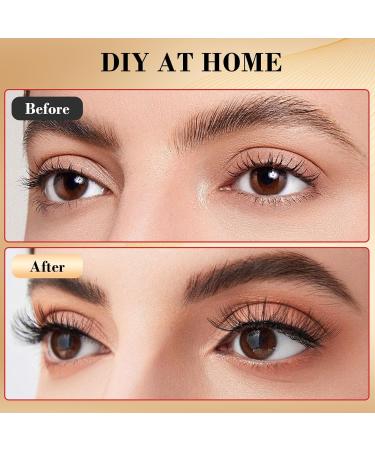 Cluster Eyelash Extensions 180 PCS - Wispy DIY Individual Lashes Soft Mink False Eyelashes with Super Thin Band - Mixed Tray (C-8-16mix) for Stunning Volume - Buy Online on GoSupps.com