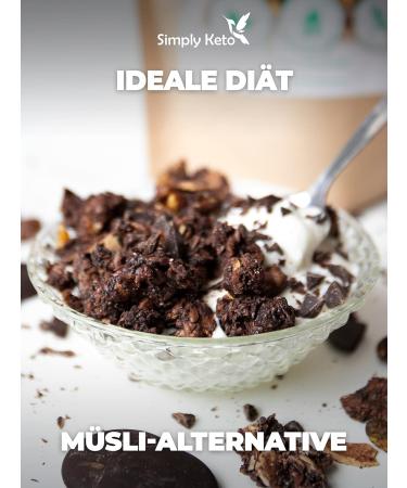 Simply Keto Crunchy Muesli Chocolate Low Carb Muesli without Sugar 250g Delicious Keto Muesli for a Perfect Breakfast Paleo & Vegan Soy Lactose & Gluten Free 250g chocolate muesli 250 g 1er Pack - Buy Online on GoSupps.com
