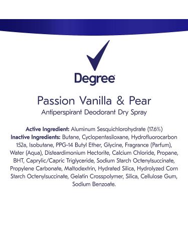 Degree Advanced Protection Antiperspirant Spray 72 HR Wetness Protection Passion 3.8 oz - Buy Online on GoSupps.com