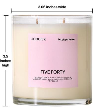 Five Forty Candle: Saffron Jasmine & Amberwood - Luxury 10 oz Fragrance Inspired by Rouge 540 | 70+ Hour Burn | Non-Toxic Home D cor - Buy Online on GoSupps.com