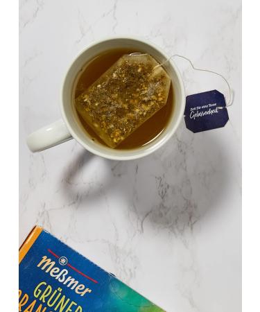 Me mer Green Tea Orange Ginger | 25 Vegan Gluten-Free Lactose-Free Tea Bags - Refreshing Citrus Blend - Buy Online on GoSupps.com