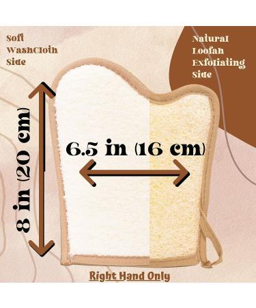 2 Exfoliating Loofah Mittens & Bath Sponge - All-Natural Egyptian Bath & Shower Washcloth - Eco-Friendly & Biodegradable - 2 Count - Buy Online on GoSupps.com