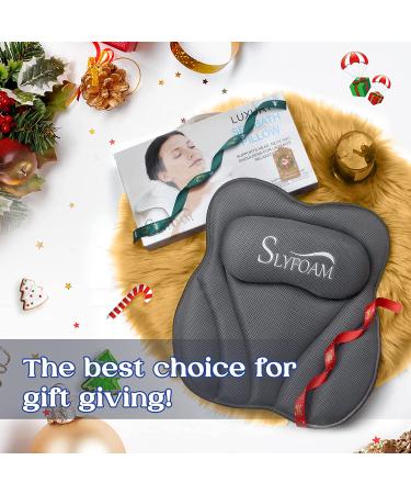 Luxurious Black Bath Pillow for Tub with Neck and Back Support | Soft 4D Pillow for Spa and Jacuzzi | Strong Suction Cups for Ultimate Relaxation - Buy Online on GoSupps.com