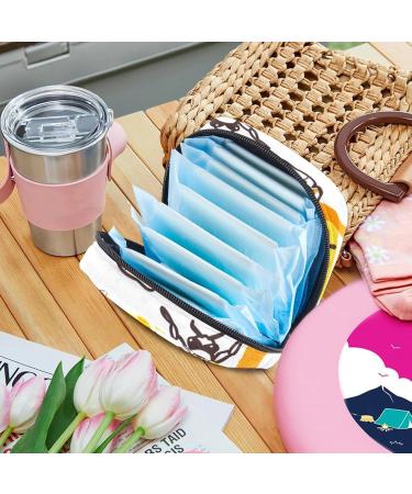 Muooum Menstrual Polster Bag with Zipper | Stylish Bees Honeycomb Pattern | Women's Flip Pocket for Tampons | Perfect for Girls - Color 10 - Buy Online on GoSupps.com