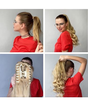 CAISHA 40 cm Butterfly Clamp Ponytail Hair Extension - Wavy Black Hair Braid #1 H201 for Voluminous Style - Buy Online on GoSupps.com