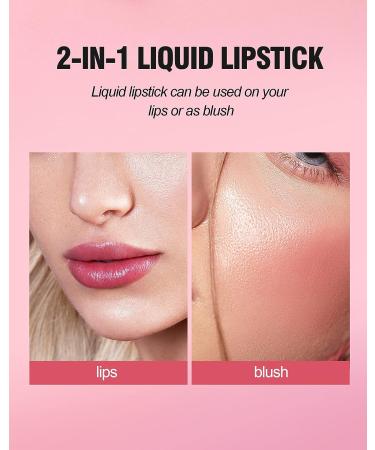 Easilydays 2 in 1 Water Lip Tint Stain | Matte Velvet Lip Gloss & Cheek Tint | Long-Lasting & Waterproof Lip Glaze (05) - Buy Online on GoSupps.com