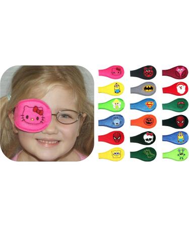 Kids and Adults Orthoptic Eye Patch For Amblyopia Lazy Eye Occlusion Therapy Treatment Design #1 Bat on Grey Left Side (Eye to Be Covered) - Buy Online on GoSupps.com