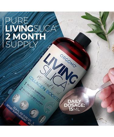 Orgono Living Silica Collagen Booster 33.85 fl oz - Silicium Laboratories | Ultimate Skin & Joint Support - Buy Online on GoSupps.com