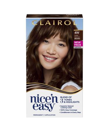 Clairol Nice'n Easy Permanent Hair Dye  4W Dark Mocha Brown Hair Color  Pack of 1 4W Dark Mocha Brown 6.26 Fl Oz (Pack of 1)
