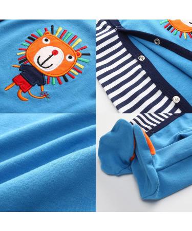 MAMIMAKA Cotton Footed Baby Pajamas 6-9 Months Long Sleeve - Unisex 0-18 Months - Color5 - Buy Online on GoSupps.com
