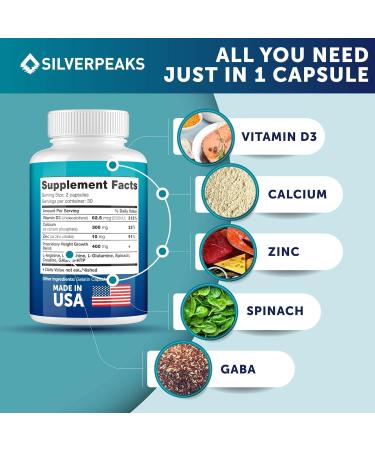 SILVERPEAKS Height Growth Maximizer - 60 Gelatin Capsules | Increase Height Naturally - Buy Online on GoSupps.com
