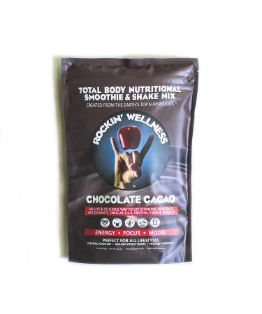 Rockin' Wellness Chocolate Cacao Organic Superfood Mix | Essential Vitamins, Minerals, & Antioxidants | Vegan, Organic, Non-GMO, Gluten-Free, Dairy-Free, 30 Servings