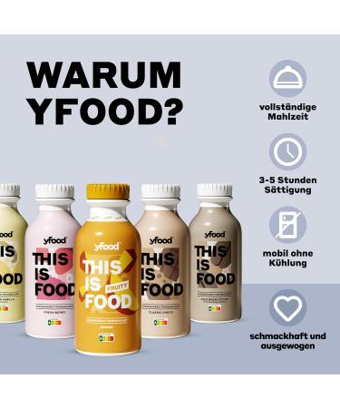 YFOOD Drinking Meal: On-the-Go Nutrition with 33g Protein & 26 Vitamins - 5x500ml Pack - Buy Online on GoSupps.com