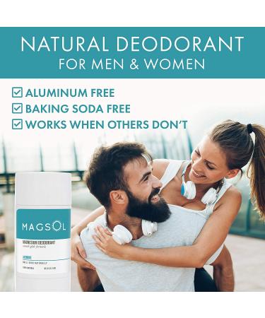 Magsol Magnesium Deodorant - Jasmine 3.2 oz | Natural Odor Protection - Buy Online on GoSupps.com
