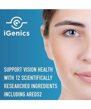 iGenics Premium Eye Vitamins with AREDs 2+ Formula - Vegan & Non-GMO Mineral Supplements for Vision & Dry Eyes - Buy Online on GoSupps.com