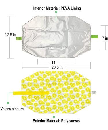 Urban Green Reusable Sandwich Wraps - Lemon & Avocado (Pack of 2) | Deli Food Wrap & Snack Bag Set - Buy Online on GoSupps.com