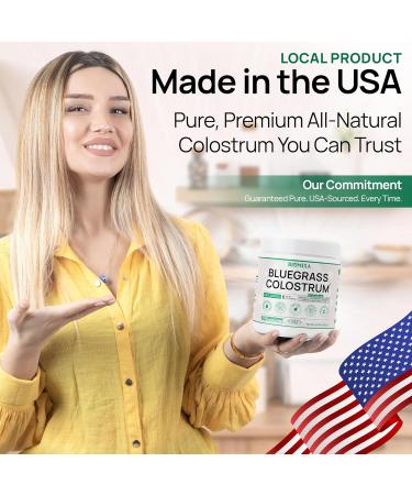Bovine Colostrum Supplement - 100% Pure Whole Colostrum Powder - Grass-Fed Unflavored No Additives Gut & Immune Support Natural IgG 60 Servings - Made in USA - Buy Online on GoSupps.com
