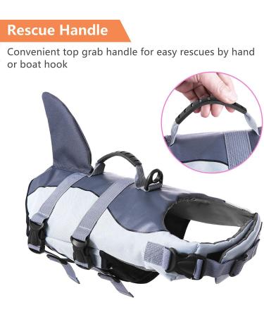 ASENKU Dog Life Jacket Safety Vest for Swimming and Boating - Gray, X-Large - Buy Online on GoSupps.com