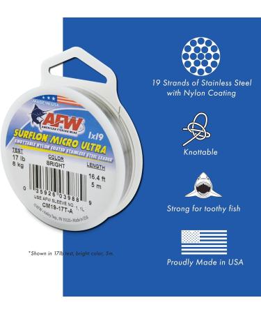 Buy American Fishing Wire Surflon Micro Supreme 7x7 Stainless Steel Leader Wire - Camo 5m 26lb Test | International Shipping Available - Buy Online on GoSupps.com