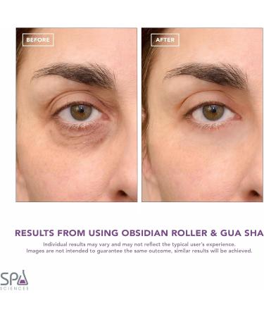 SPA SCIENCES Obsidian Roller & Gua Sha Set | Black Obsidian Stone Facial Contouring | Best Price & Fast International Shipping - Buy Online on GoSupps.com