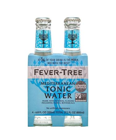 Fever-Tree Mediterranean Tonic Water Glass Bottles - Pack of 4 (27.2 Fl Oz) & (6.8 Fl Oz) - No Artificial Sweeteners or Preservatives - Refreshing Mediterranean Tonic Flavorings - Buy Online on GoSupps.com