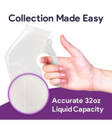 Portable Urinal for Men - Spill-Proof 32 oz. Travel Pee Bottle with Tight Seal Lid - Versatile Male Urine Bottle - 1 Pack - Buy Online on GoSupps.com