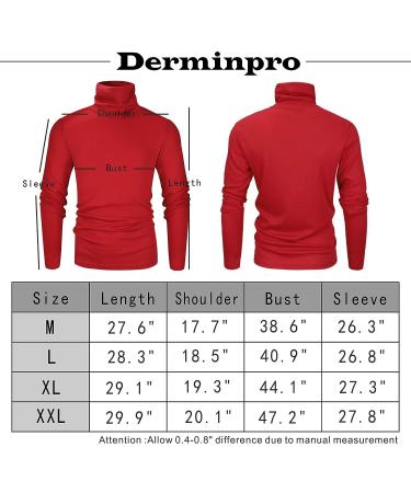 Dermipro Men's Slim Fit Turtleneck Long Sleeve Pullover - Large White - Buy Online on GoSupps.com
