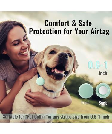 2 Pack Upgraded AirTag Dog & Cat Collar Holders - Navy Blue Silicone Case for Apple AirTag - Fits 3/8 to 1 inch Collar Sizes - Buy Online on GoSupps.com