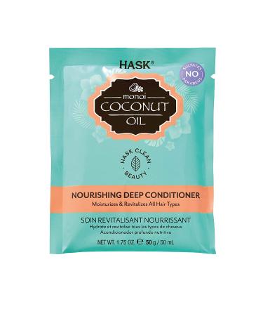 HASK Coconut Monoi Deep Conditioner Treatments - Nourishing, Color Safe, Gluten-Free, Sulfate-Free, Paraben-Free - 12 Pack 1.75 oz - Buy Online on GoSupps.com