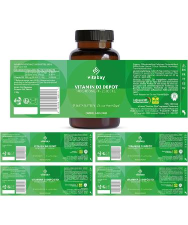 Vitabay - Vitamin D3 Depot 20 000 IU 365 tablets  - Buy Online on GoSupps.com