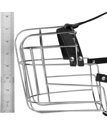 Bronzedog Metal Dog Muzzle for XL German Mastiffs & Bernhardiners - Breathable Wire Basket with Adjustable Leather Straps - Buy Online on GoSupps.com