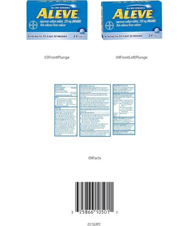 Aleve Caplets 24-Count x 2 - Fast Pain Relief Tablets - Buy Online on GoSupps.com