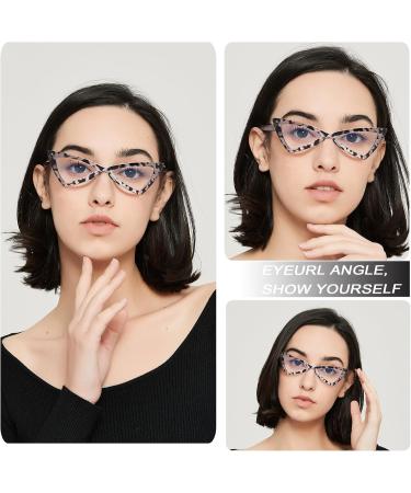 Buy EYEURL 4-Pack Cat Eye Reading Glasses for Women - Oversize Blue Light Blocking Anti-Eyestrain UV Protection | 1.5x Magnification - Buy Online on GoSupps.com