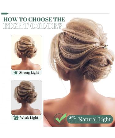 Sego Hair Part with Rubber Band - Large Dutt Hair Tie & Extensions for Women - Golden Mix Bleach Blonde - Buy Online on GoSupps.com