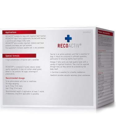RECOACTIV Heart Tonic for dogs  3 x 90 ml  dietary supplement for dogs with heart dysfunction and for prevention  with L-carnitine  taurine  omega-3 fatty acids and hawthorn - Buy Online on GoSupps.com