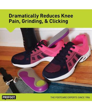 PROFOOT Runner's Knee Orthotic Insole for Women 6-10 | Shock-Absorbing Heel Support & Foot Position Correction | Cushioned Insole for Chondromalacia - Purple - Buy Online on GoSupps.com