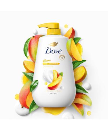 Dove Glowing Mango & Almond Butter Body Wash Pump 3-Pack - 30.6 oz x 3 | Gentle Skin Cleanser for Healthy-Looking Skin | 24hr Renewing MicroMoisture - Buy Online on GoSupps.com