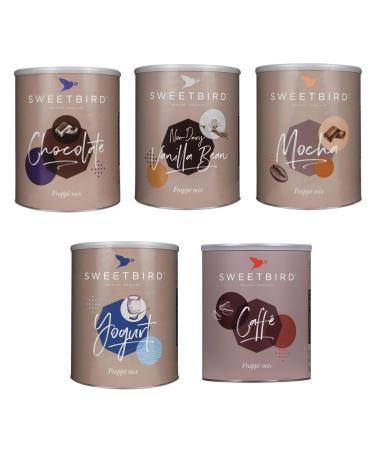 Sweetbird Coffee Frappe Mix | Non Dairy Vanilla Bean Frappe Tin | Quick and Easy Chilly Coffee-Drinks for Vanilla Bean Lovers | 2kg Non-Dairy Vanilla Bean Frappe 2 kg (Pack of 1)