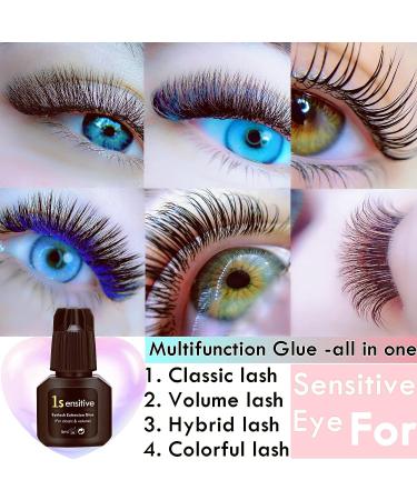 5ml Black Eyelash Extension Glue for Sensitive Eyes | Super Strong Lash Adhesive with Fast Drying Time | 6-7 Weeks Super Stay | Ideal for Lash Techs - Buy Online on GoSupps.com
