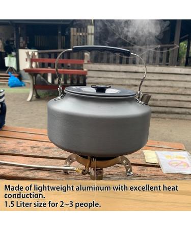 CAMPINGMOON 1.5L Portable Ultra-Light Camping Kettle Tea Pot S1500 - Compact Outdoor Cookware for Camping and Hiking Adventures - Buy Online on GoSupps.com