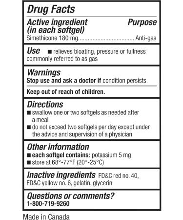GoodSense Ultra Strength Gas Relief Softgels Simethicone 180 mg Antigas - Buy Online on GoSupps.com