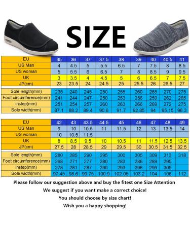 LGZY Mens Extra Wide Fit Diabetic Shoes - Adjustable Walking Shoes for Elderly with Arthritis, Edema, and Swollen Feet - Size F 40 EU - Buy Online on GoSupps.com