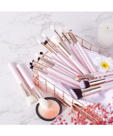 Jessup 20pcs Professional Makeup Brush Set - Natural Bristle for Foundation, Eyeshadow, Blusher - Concealer Brush Included - Blushing Bride T291 - Buy Online on GoSupps.com