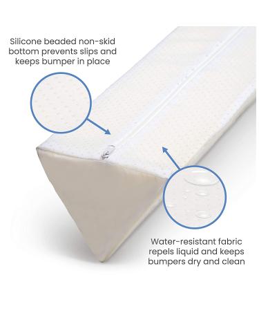 Delta Children Extra Long Foam Bedrail Bumper - Guardrail for Toddlers & Kids with Water-Resistant  Non-Slip & Machine Washable Cover - 1pk  White 56x 6x 4.5 Inch (Pack of 1) - Buy Online on GoSupps.com