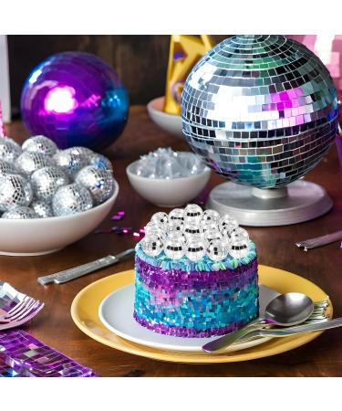 500 PCS DIY Disco Ball Party Decorations Set 400 Disco Ball Toothpicks for Appetizers 100 Disco Ball Cake Topper Silver Mini Disco Ball Decorative for 70s 80s Theme Birthday Party Decorations - Buy Online on GoSupps.com