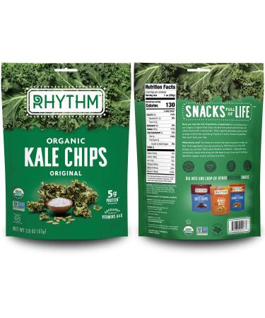 Rhythm Superfoods Variety Box: Cauliflower Bites, Kale Chips, Beet Chips, Carrot Sticks - Organic, Gluten-Free, Vegan, Paleo Friendly Snacks - Buy Online on GoSupps.com