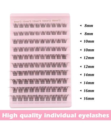 Poiuyoiu Cluster Lashes D Curl 8-16mm Mixed Length Individual Eyelashes - Wispy Natural Look - Reusable & Easy-to-Use - Beginners Friendly (W54) - Buy Online on GoSupps.com