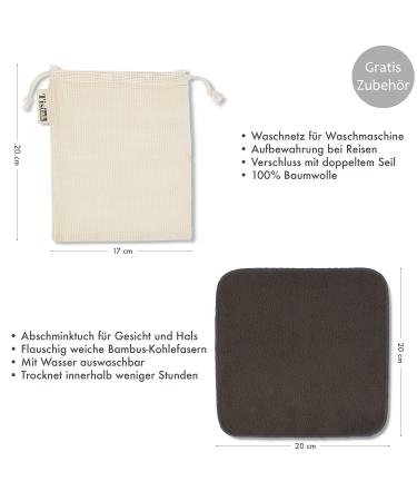 Tistak Slimming Pads 10 Set | Washable Bamboo Fiber Cotton Pads with Towel & Laundry Bag - Eco-Friendly Reusable for Women - Buy Online on GoSupps.com